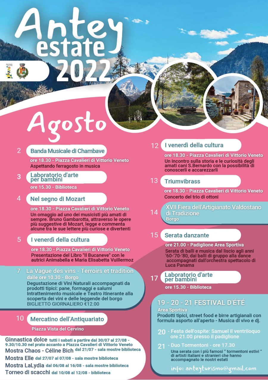 2022/08/21 ANTEY ESTATE EVENTI DI AGOSTO
